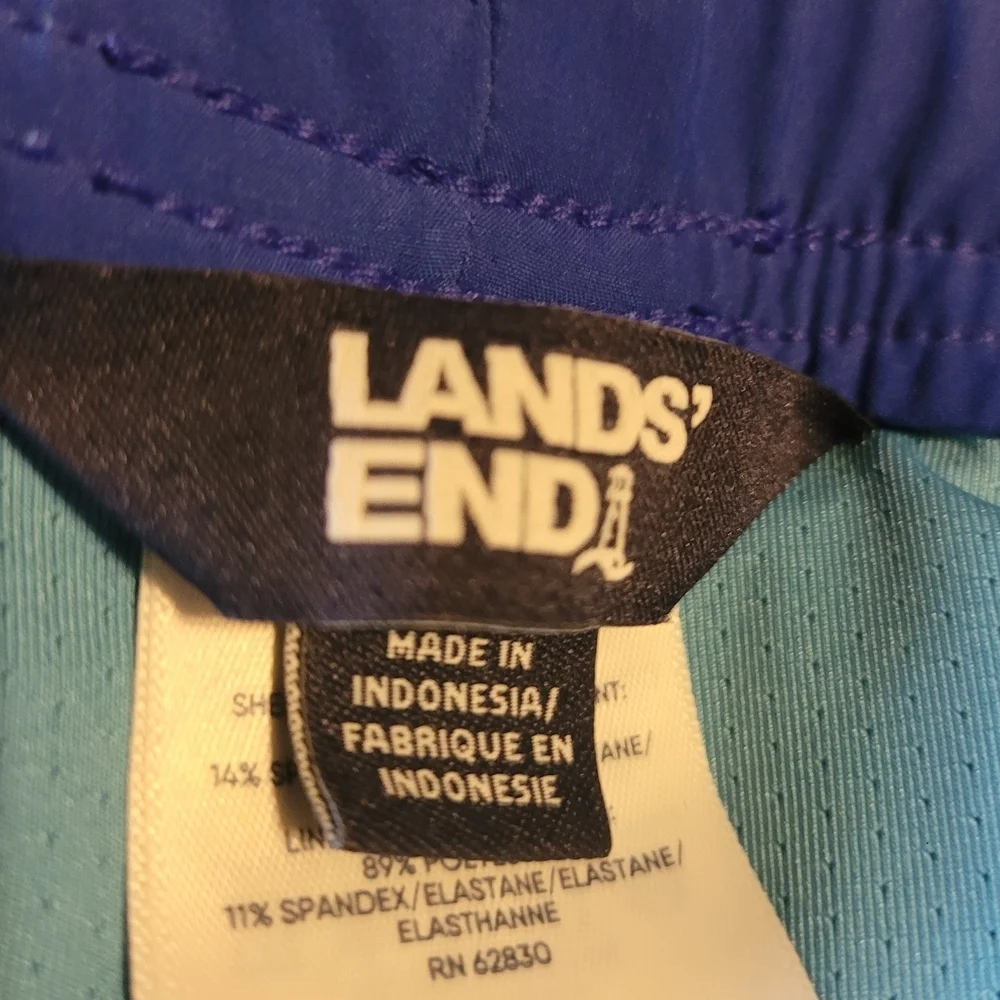 Lands End Boys Swim Shirt Trunks Size 18 Husky NWOT
